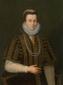 Porträt einer Dame mit weißem Kragen