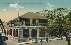 Postamt und Zollhaus, St. Georges, Bermuda, frühes 20. Jahrhundert von Unbekannt