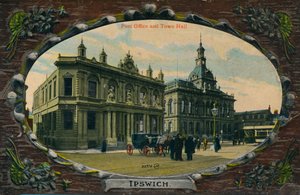 Postamt und Rathaus, Ipswich, Suffolk, ca. 1905 von Unbekannt