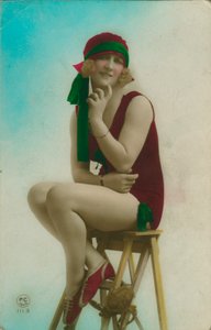 Postkarte eines Schwimmers, um 1920er Jahre von Unbekannt