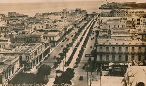 Prado und Morro Castle, Havanna, Kuba, ca. 1900 von Unbekannt