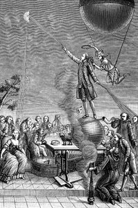 Druck, der Franz Anton Mesmer satirisiert, 1784