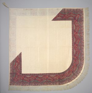 Bedruckter Seidenschal, 1835-1840 von Unbekannt