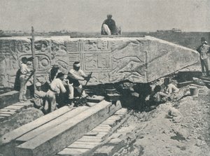 Das Aufrichten der Nadel, um das Gerüst darunter zu bauen, 1877, 1910