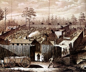 Gefängnislager in Andersonville, Georgia, Amerikanischer Bürgerkrieg, 1861-1865 von Unbekannt