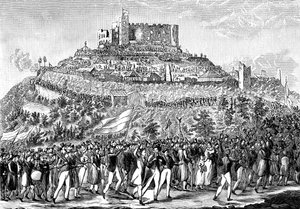 Prozession zum Hambacher Schloss am 27. Mai 1832 von Unbekannt