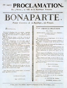 Proklamation Napoleons als erster Konsul von Unbekannt