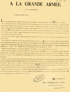 Proklamation an die Armee, 13. Oktober 1805