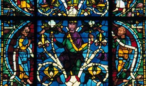 Prophet, Buntglas, Kathedrale von Chartres, Frankreich, 1145-1155 von Unbekannt