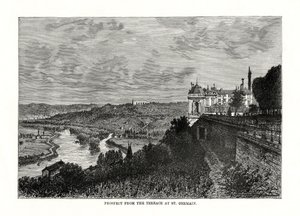 Aussicht von der Terrasse in St. Germain, Frankreich, 1879