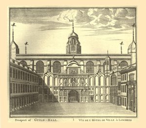 Aussicht auf die Londoner Guildhall, 1886