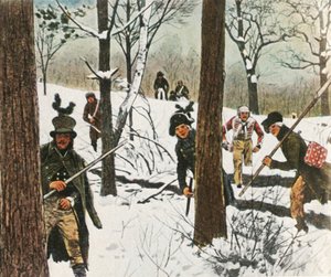 Preußische Soldaten entkommen der französischen Gefangenschaft, Januar 1807, 1936 von Unbekannt