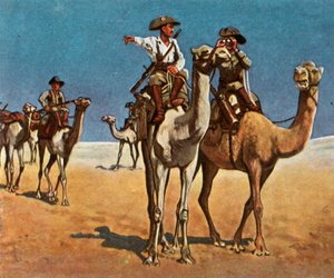 Verfolgung der Simon-Kupfer-Hottentotten in der Kalahari-Wüste, 16. März 1908 von Unbekannt