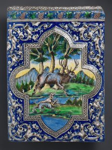 Qajar-Dado-Fliese, Iran, 19. Jahrhundert von Unbekannt