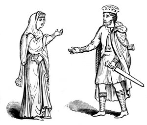 Königin Alfgyfe und König Knut