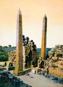 Obelisk der Königin Hatschepsut, Tempel des Amun, Karnak, Luxor, Ägypten, 20. Jahrhundert von Unbekannt