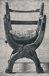 Königin Marys Stuhl in der Kathedrale von Winchester. A.D. 1554, 1928 von Unbekannt
