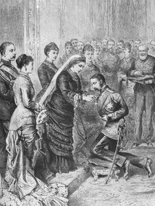 Königin Victoria dekoriert Offiziere, die an den afghanischen und zulu Kriegen beteiligt waren...8. Dezember 1879, 1901 von Unbekannt