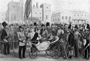 Königin Victoria verteilt Medaillen, 18. Mai 1855, ca. 1920 von Unbekannt