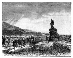 Königin Victoria enthüllt eine Statue von Prinz Albert in Balmoral, Schottland, 1860er Jahre von Unbekannt