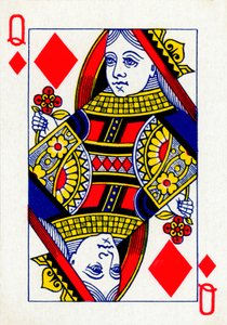 Königin der Diamanten aus einem Kartenspiel von Goodall & Son Ltd. von Unbekannt