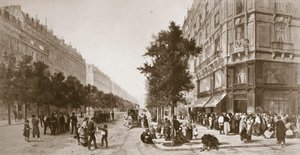 Schlange vor einem Lebensmittelladen, Belagerung von Paris, Deutsch-Französischer Krieg von Unbekannt