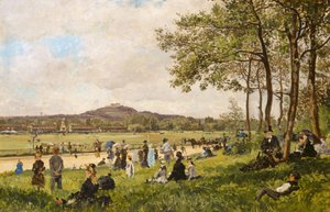 Rennbahn in Longchamps, um 1870