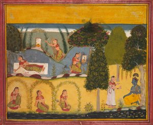 Radha wartet auf Versöhnung mit Krishna