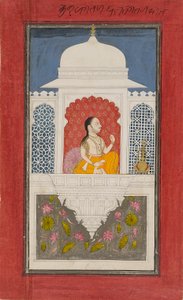Raja Sagat Singh in einem Pavillon, ca. 1750