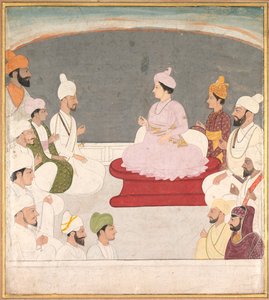 Raja Sansar Chand von Kangra und Höflinge, ca. 1783 von Unbekannt