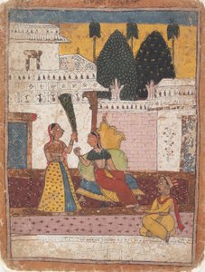 Ramkali Ragini: Seite aus einer verstreuten Ragamala-Serie von Unbekannt