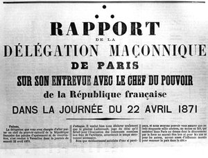 Rapport de la Delagation Maconnique, aus französischen politischen Plakaten der Pariser Kommune von Unbekannt