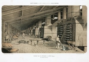 Verarbeitung von Rohstoffen, Metallurgieöfen in den Zinkwerken, St. Leonard, Lüttich, Belgien von Unbekannt