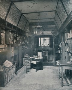 Lesesaal entworfen von H. Novack und ausgeführt von J. W. Muller, um 1899