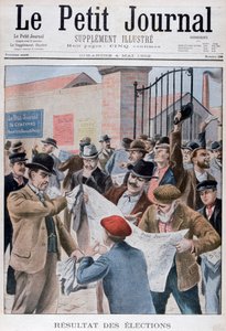 Lesen der Wahlergebnisse in der Zeitung, Paris, 1902