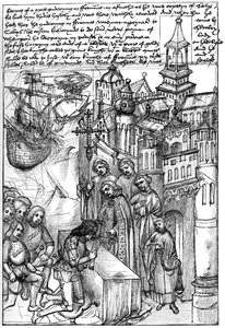 Empfang von Richard de Beauchamp, Earl of Warwick, 15. Jahrhundert, 1893 von Unbekannt