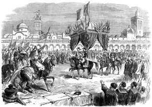 Empfang des Kaisers von Frankreich am Kai von Algier