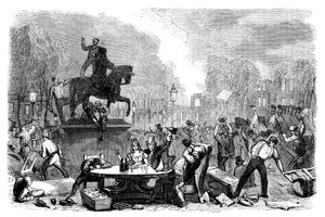 Reformunruhen auf dem Queens Square, Bristol, 1831 um 1895