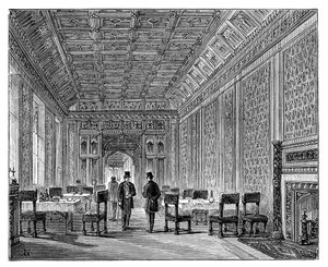 Erfrischungsraum, House of Lords, Palace of Westminster, London, ca. 1888 von Unbekannt