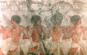 Relief mit Soldaten, Tempel von Hatschepsut