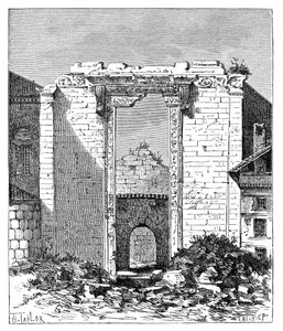 Überreste des Tempels von Augustus und Rom, Ancyra Ankara, Türkei, 1895 von Unbekannt