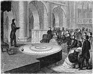 Wiederholung von Foucaults Demonstration der Erdrotation, Mai 1851, ca. 1890