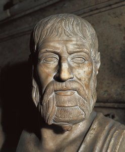 Darstellung von Pausanias (5. Jahrhundert v. Chr.), spartanischer General und Politiker. Büste.