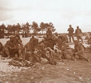Rastplatz, Champagne, Nordfrankreich, um 1914-1918