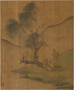 Rast unter Weiden, möglicherweise Ming-Dynastie, 1368-1644