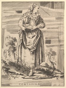 Rückseitige Kopie von Contadina, Recueil de diverses figures étrangères Inventées par F..., 18. Jahrhundert