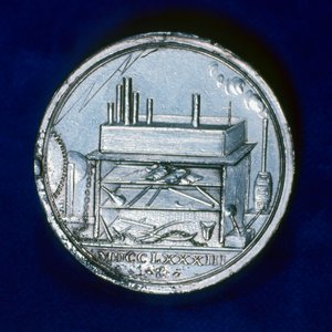 Rückseite der Gedenkmedaille für Joseph Priestley, englischer Chemiker von Unbekannt