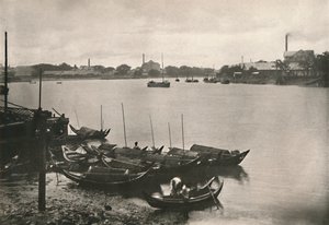 Reismühlen am Poozoondoung Creek, Rangoon