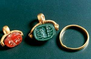 Ringe mit Inschrift, Schmuck, Tunesien, ca. 3.-4. Jahrhundert