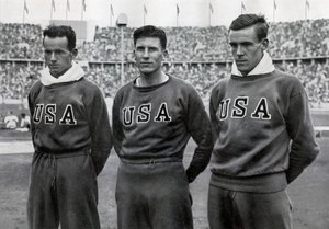 Robert Clark, Glenn Morris, John Parker, amerikanische Zehnkämpfer, Olympische Spiele in Berlin, 1936